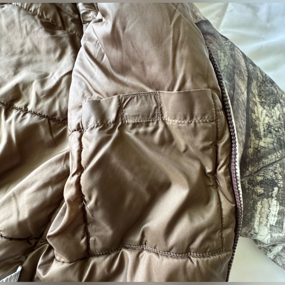 **Gamehide/Mossy Oak Break-Up Lined Camouflage Hunting Jacket Boy's Size L” - Picture 9 of 13